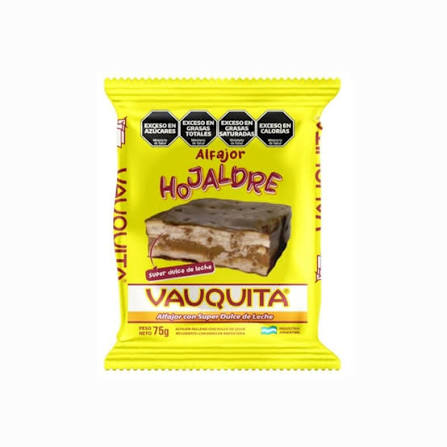 ALFAJOR VAUQUITA HOJALDRE 75 GRS